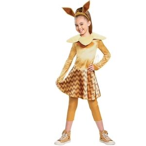 Disguise Eevee Deluxe Costume - Gold and Brown Si,e Medium 7/8